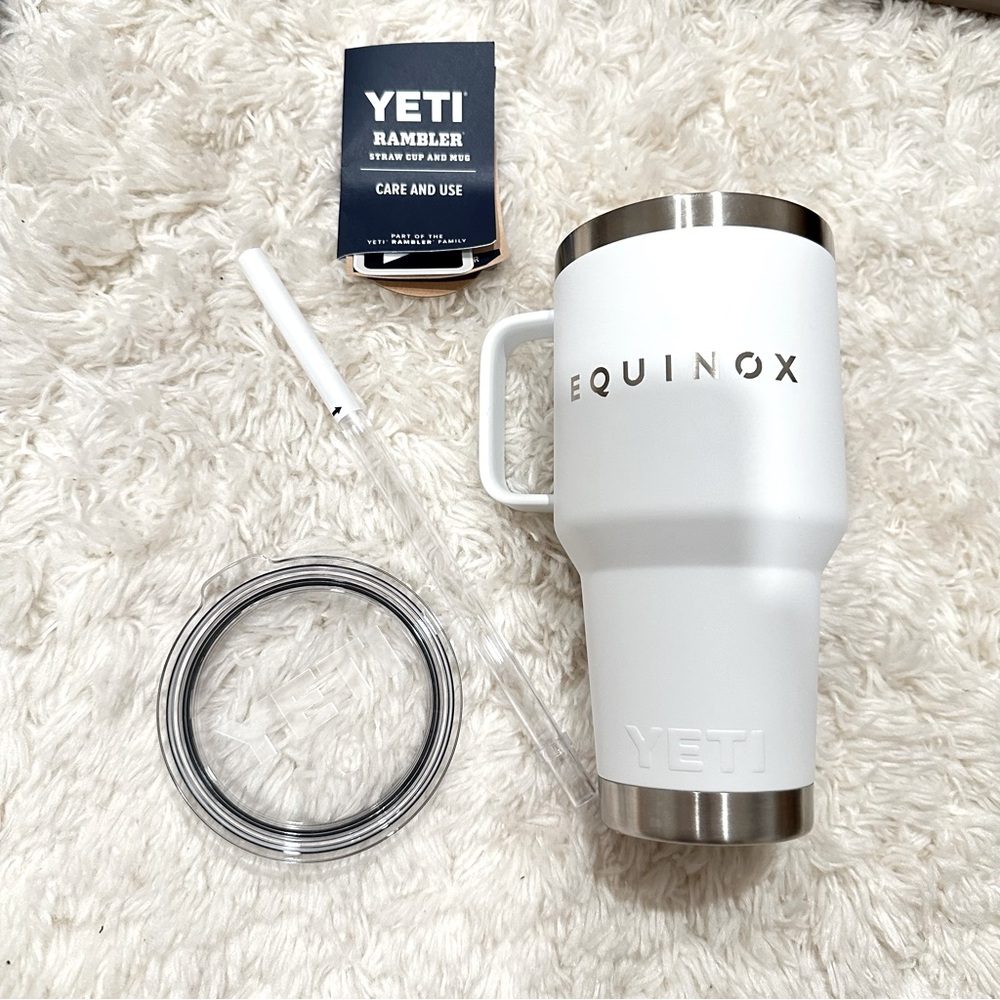 YETI x EQUINOX White Rambler 35 oz with Straw Lid (NWT)